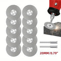 Mini diamond cutting set - Enhance your rotating accessories with tools such as circular saw blades and grinding wheels! Qme Silver 12pcs set