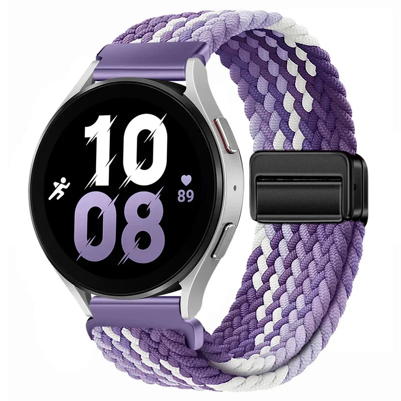 20mm 22mm nylon strap For Huawei watch 4/GT4/2/3 Pro Amazfit GTR 4 Magnetic breathable watchbands For Samsung Galaxy watch 6 5 4 Qme UNB0138GradientPu For other 22mm