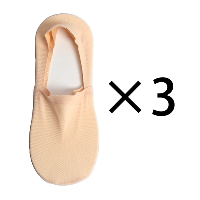 3Pair Lot 100 Cotton Men Boat Socks Fashion Summer Thin Invisible Qme 3 Pairs -F EU38-43 (US5-9)