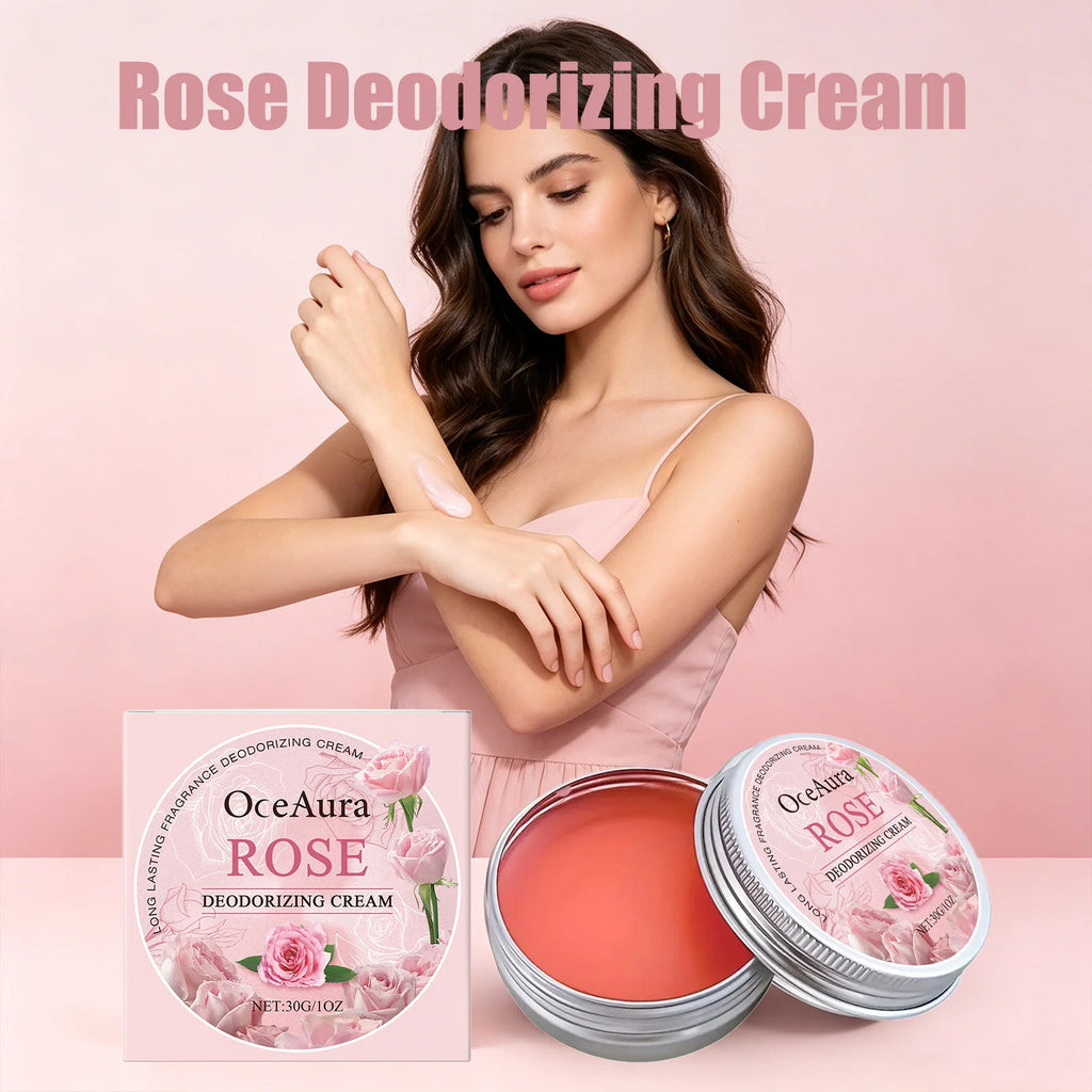 Oceaura Rose Deodorizing Cream Long-lasting Odor Inhibiting Sweat Qme