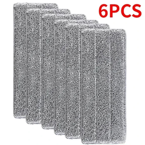 6/1PCS Microfiber Mop Pads Replacement Household Washable Spray Mop Cloth Household Portable Mop Head Cleaning Cloth Pad 33x12cm Qme 6PCS