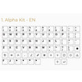 CHOSFOX CFX Low Profile PBT Keycaps for Kailh 1350 Choc Low Profile Switch Mechanical Keyboard Ultra Thin Black Orange Keycaps Qme White ALPHA KIT
