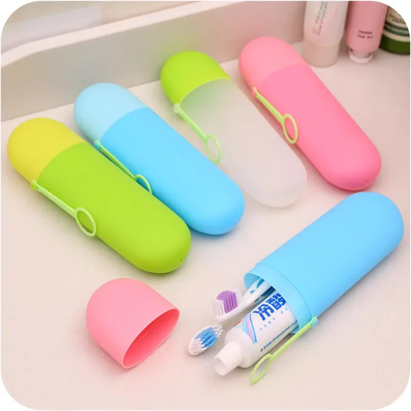 Portable Toothbrush Holder Cover Case Box Toothbpaste Travel Camping Qme