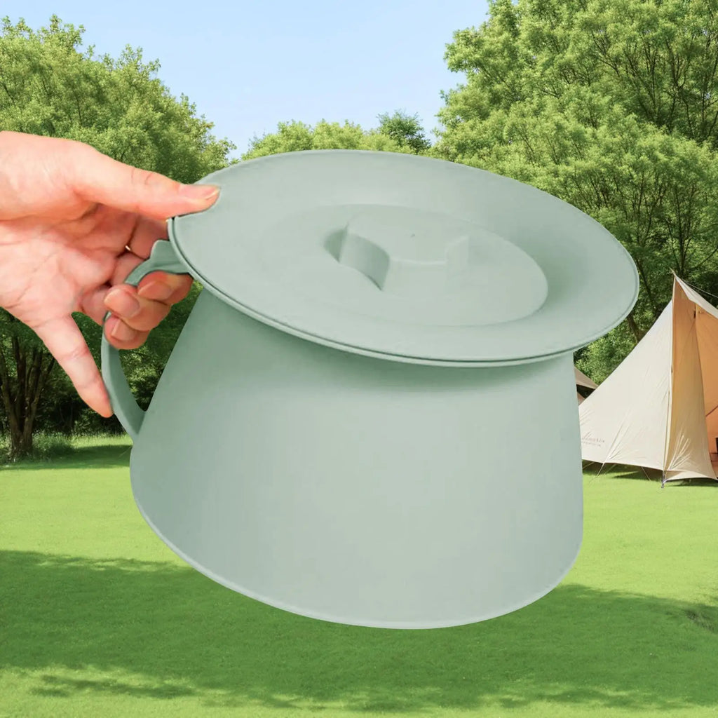 Chamber Pot 1.5L Portable Urine Potty With Lid And Handle Bedpans Potty for Wife Son Husband Friends Daughter Women Teens Family Qme