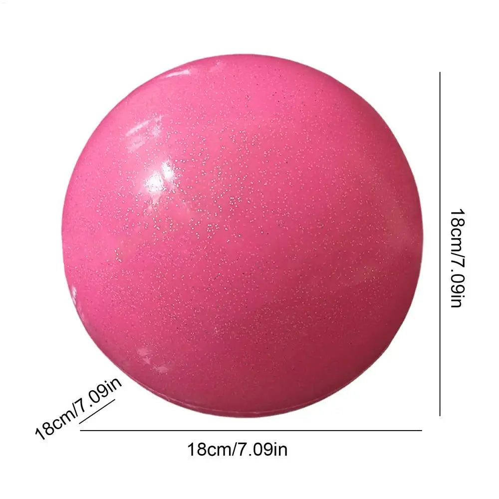 Exercise Ball for Balance Stability Gym Fitness Ball High Elastic Anti-Burst Workout Fitness Gear for Dance Practice Performance Qme Pink