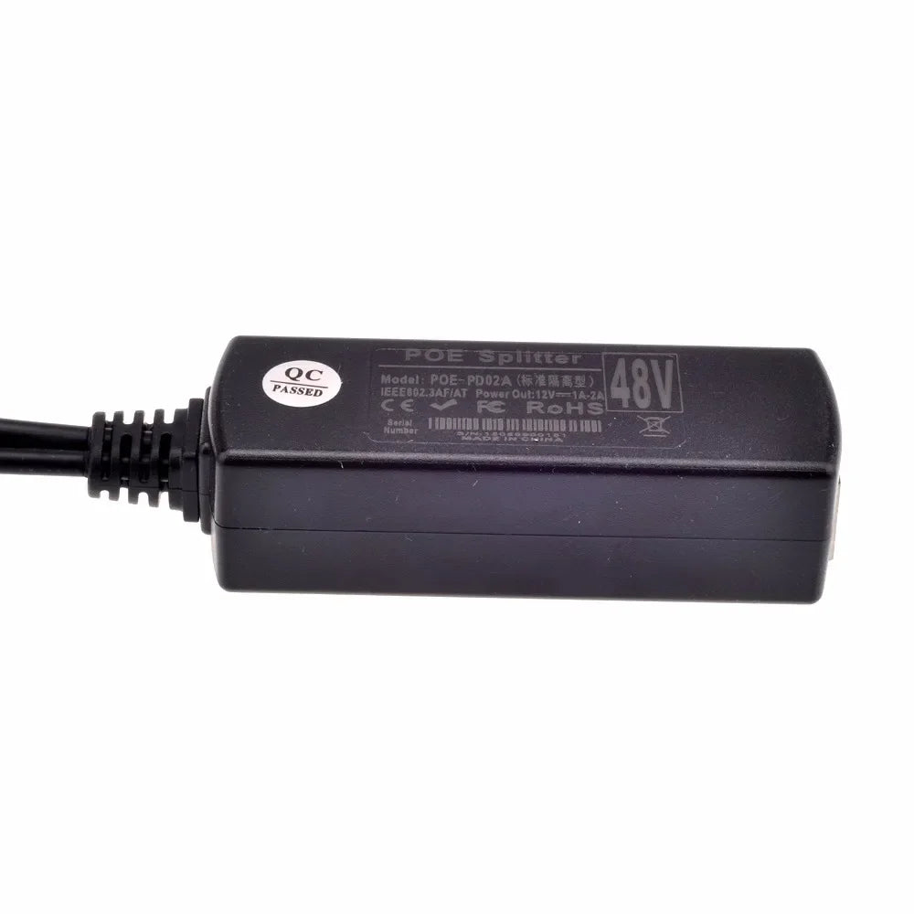 POE Switch IEEE802.3af 48V input 12V output 15.4W POE Splitter 100meters POE camera nvr without power adaper Qme