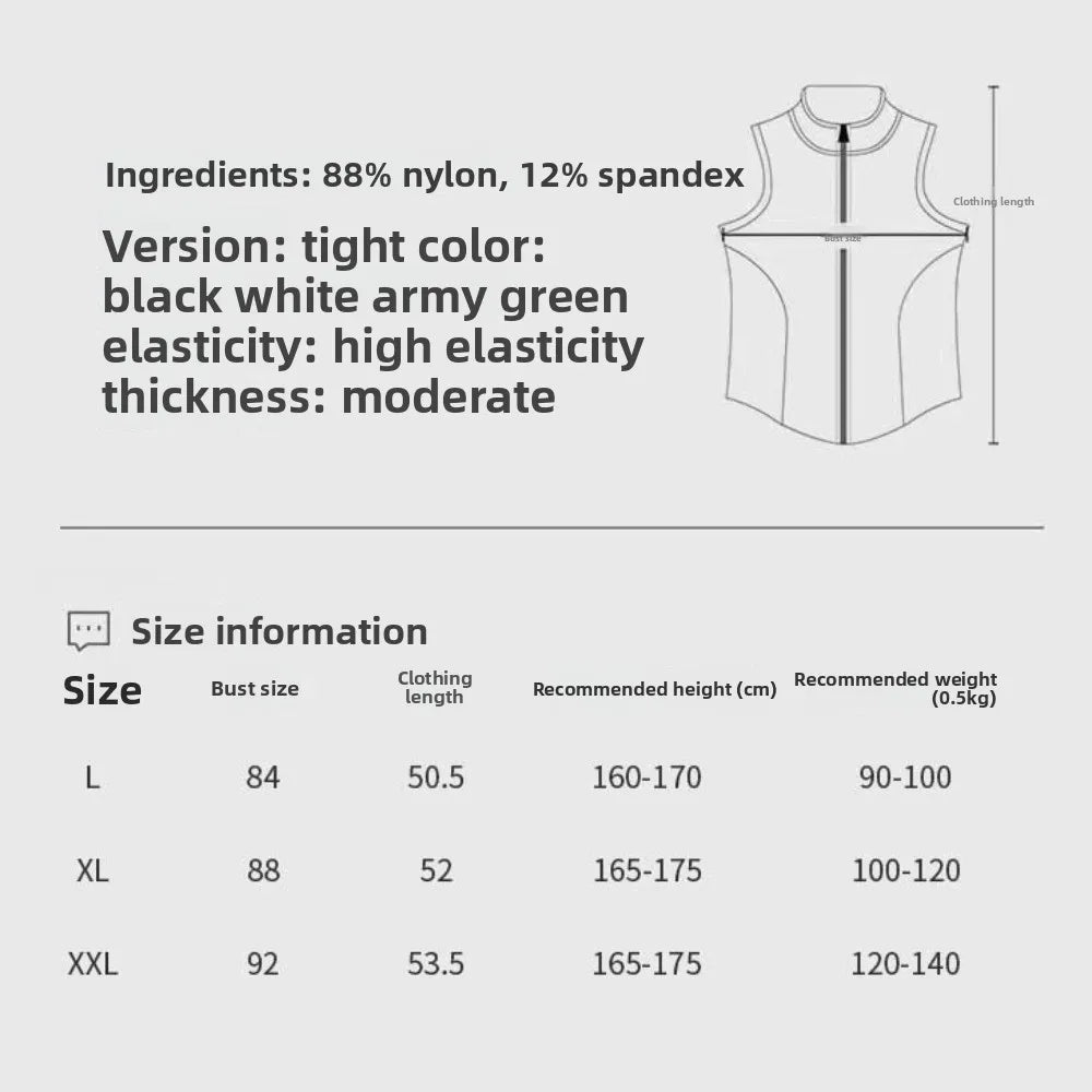 Ins Fashion Slim Fit Yoga Tight Vest Sweat-absorbent Black White Crop Qme