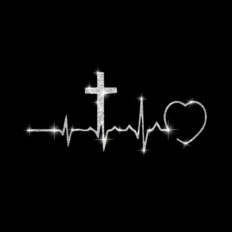 Reflective heart-shaped pattern stickers, suitable for use on cars, motorcycles, laptops, and glass decorations. Qme Silvery