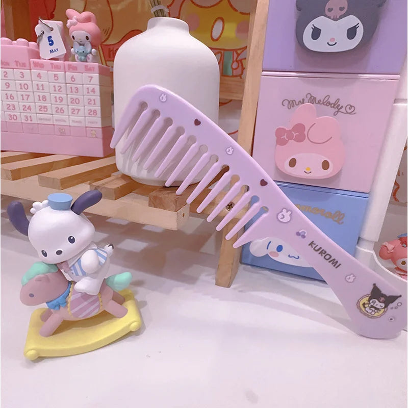 Kuro Mi Cartoon Wide-tooth Comb Household Plastic Long Straight Hair Qme
