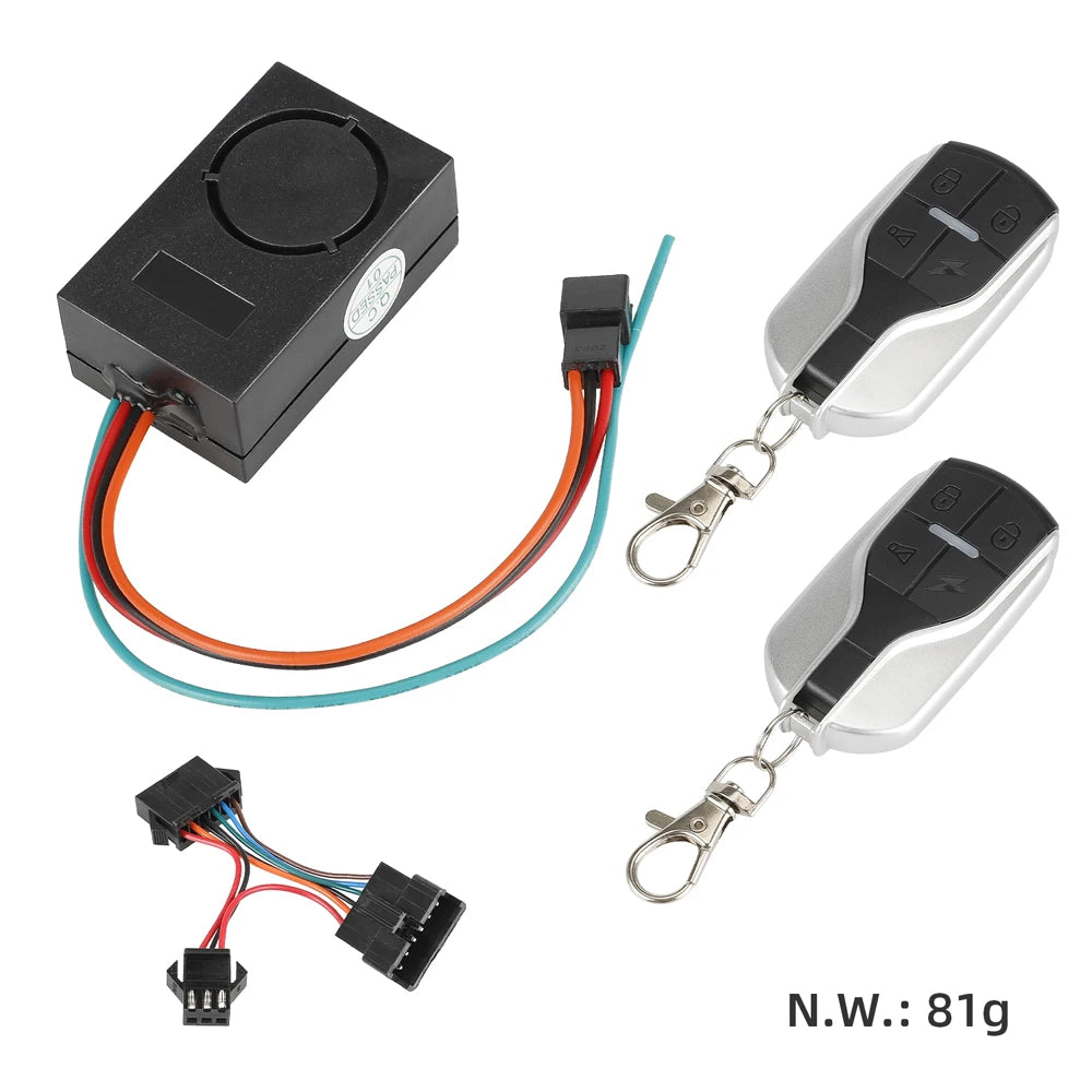 New Electric Scooter AntiTheft Device Vibration Alarm One-Button Starter Support Vehicle Search Function with Remote Controller Qme