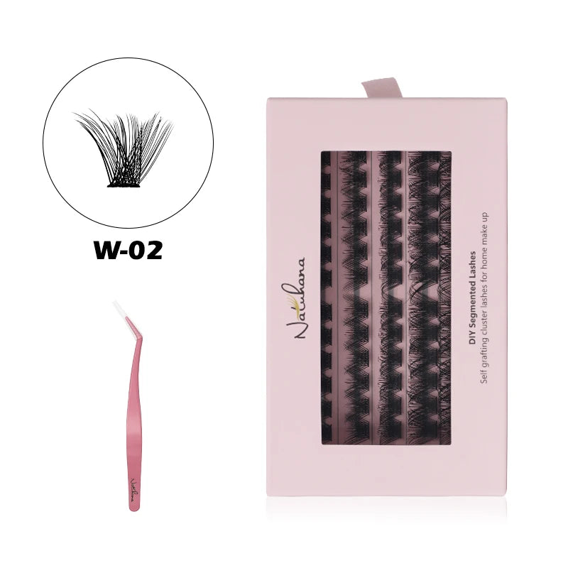 NATUHANA 20D 30D 40D 50D 60D 80D Cluster Eyelashes DIY Individual