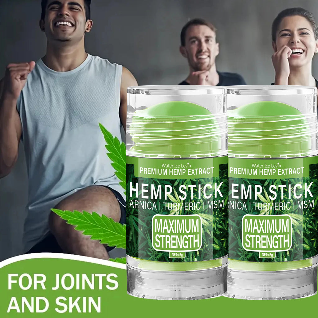 Premium Hemp Stick with Arnica & Turmeric - Maximum Strength Moisturizing Stick for Skin & Joint Care Qme