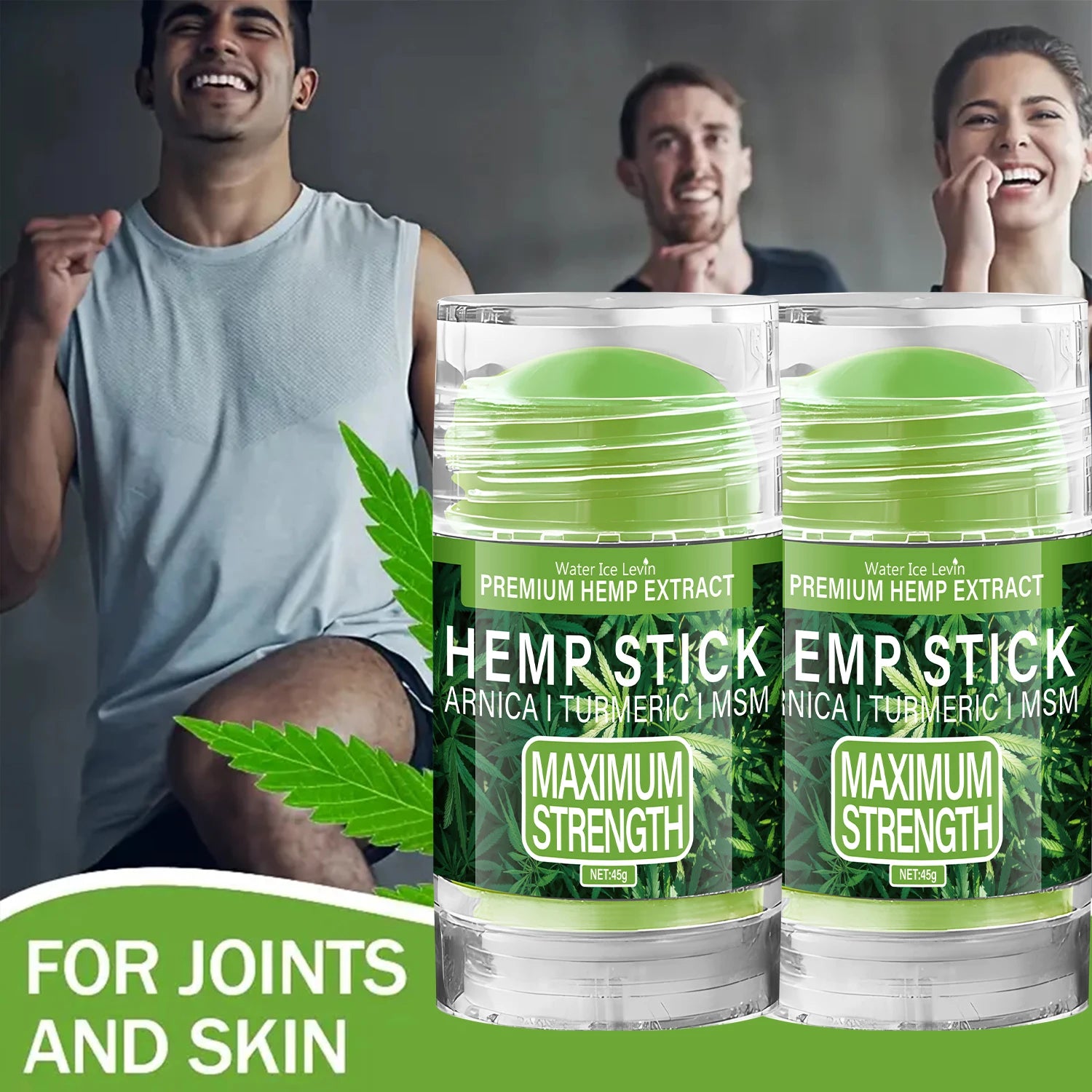 Premium Hemp Stick with Arnica & Turmeric - Maximum Strength Moisturizing Stick for Skin & Joint Care Qme