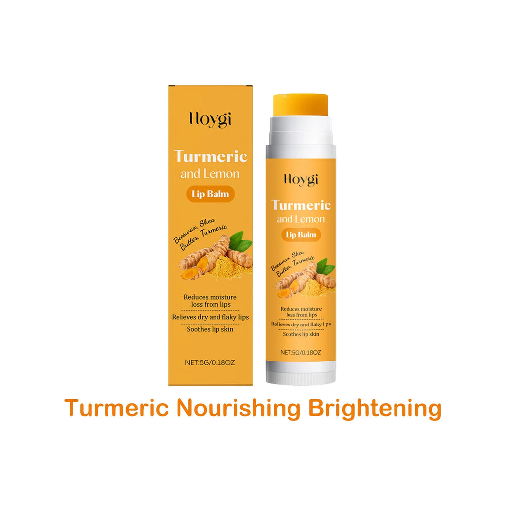 Lip Balm Care Series Lasting Moisturizing Nourishing Lip Care Lemon Turmeric Soothing Tallow Hydrating Balm for Dry Chapped Lips Qme Turmeric