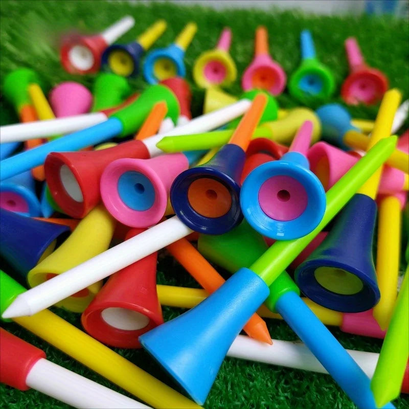 10/20pcs Golf Tees Mix Colors 83mm Plastic Durable Rubber Cushion Top Golf Ball Holder Golf Accessories Qme 10pcs Multicolor