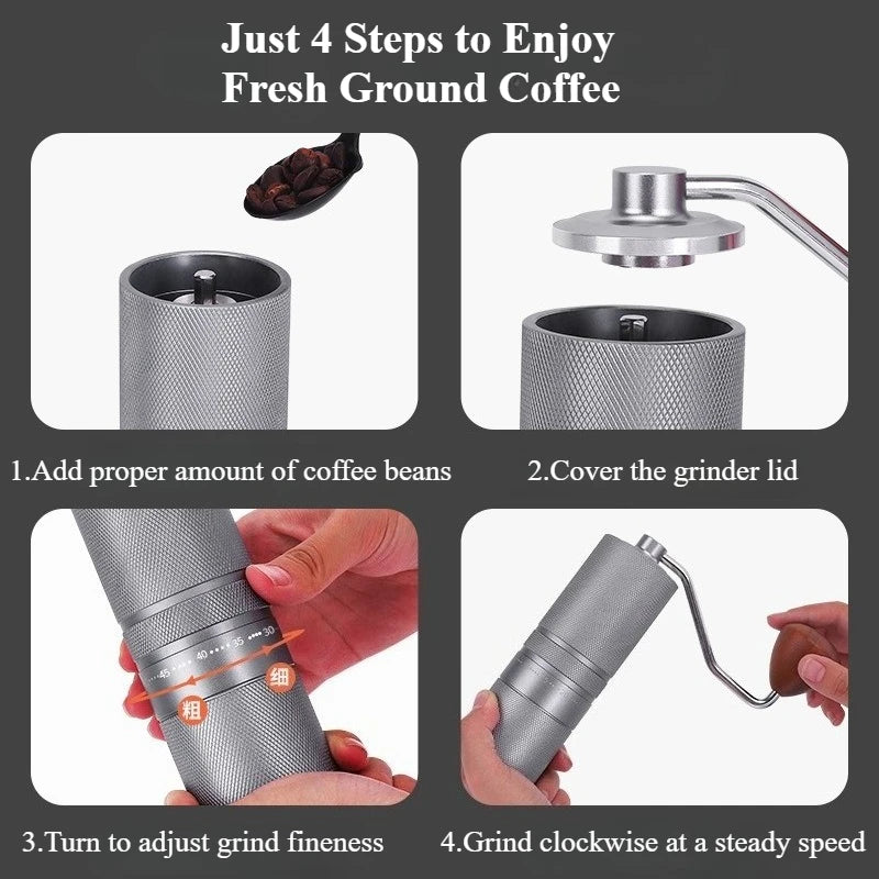 Manual Coffee Grinder,Hand Coffee Maker&Coffee Bean Grinder,Hand Coffee Grinding Tool for FreshGrinding,Hand-Crank Coffee Maker Qme