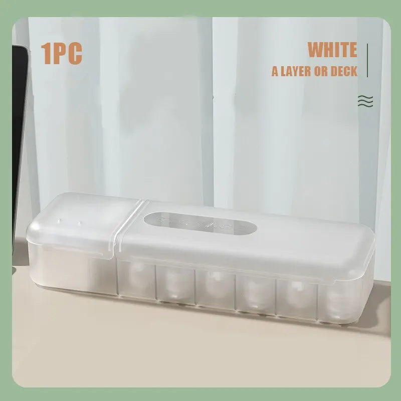 With 7 Compartments Organizer Charger Cord Storage Box Data Cable Storage Case Reusable Cable Storage Box For Home Travel New Qme white