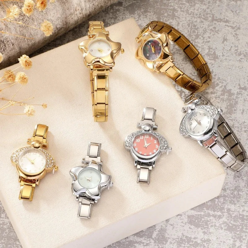 1PC Fashion Stainless Steel Ocean Series Seashell Starfish Watch Bracelet Bangle for Friend Birthday Men's Women's DIY Jewelrys Qme