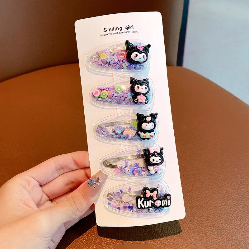 Hello Kitty Kuromi Hair Clip Student-style BB Clips Bangs Sides Qme zaixia-2