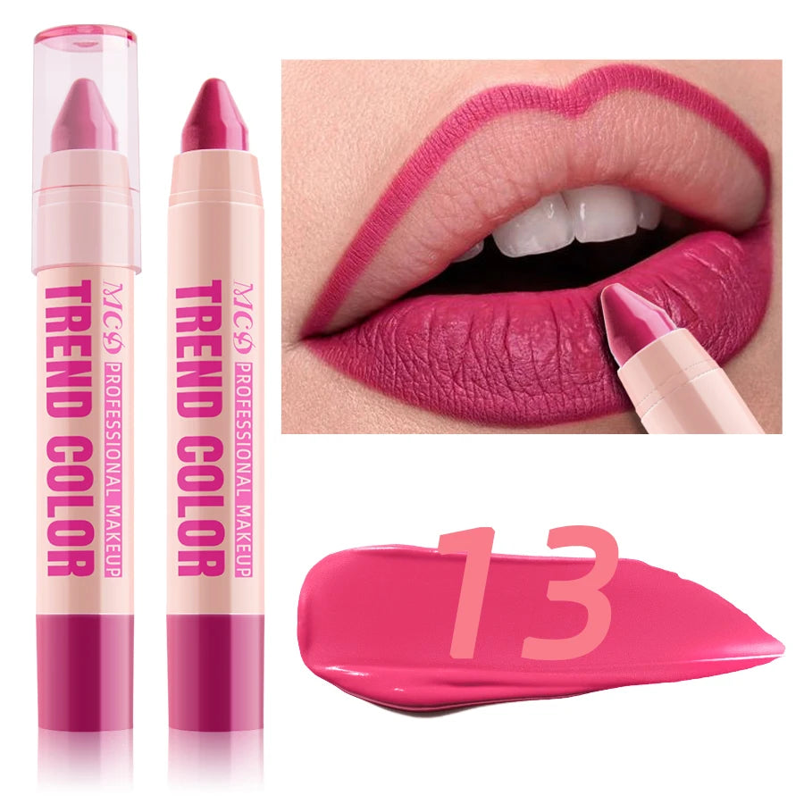 Moisturizing 12 Lipliner Pen Waterproof Plumping Stain Lipstick Qme 13