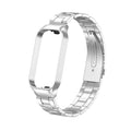 Strap For Xiaomi Mi Band 8 Active Bracelet for Xiaomi Smart Band 8 Active Stainless Steel Metal Watchband Mi Band 8 Active Qme Silver 3 for Redmi Band 2