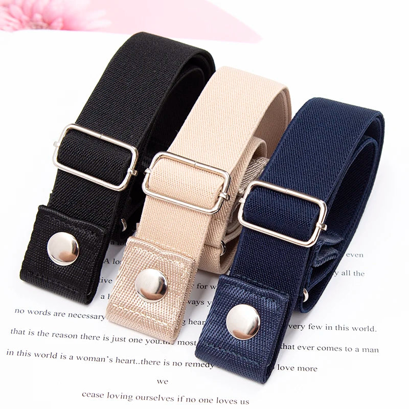 Buckle-free Elastic Invisible Belt Women Without Buckle Jeans Easy Qme