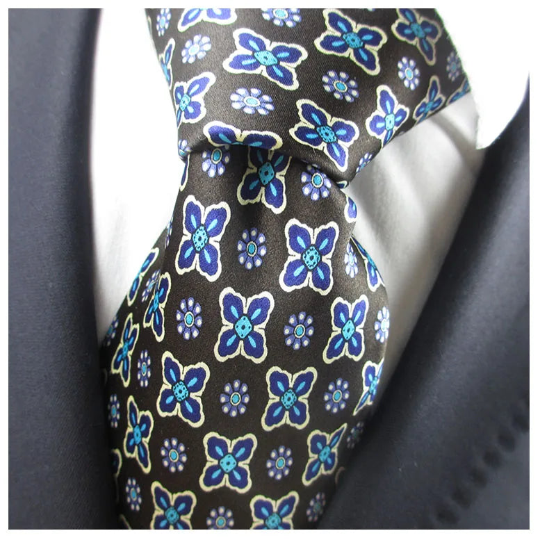 Men Silk Tie Business Classical Uniformal Party Suit Shirt Qme color 1