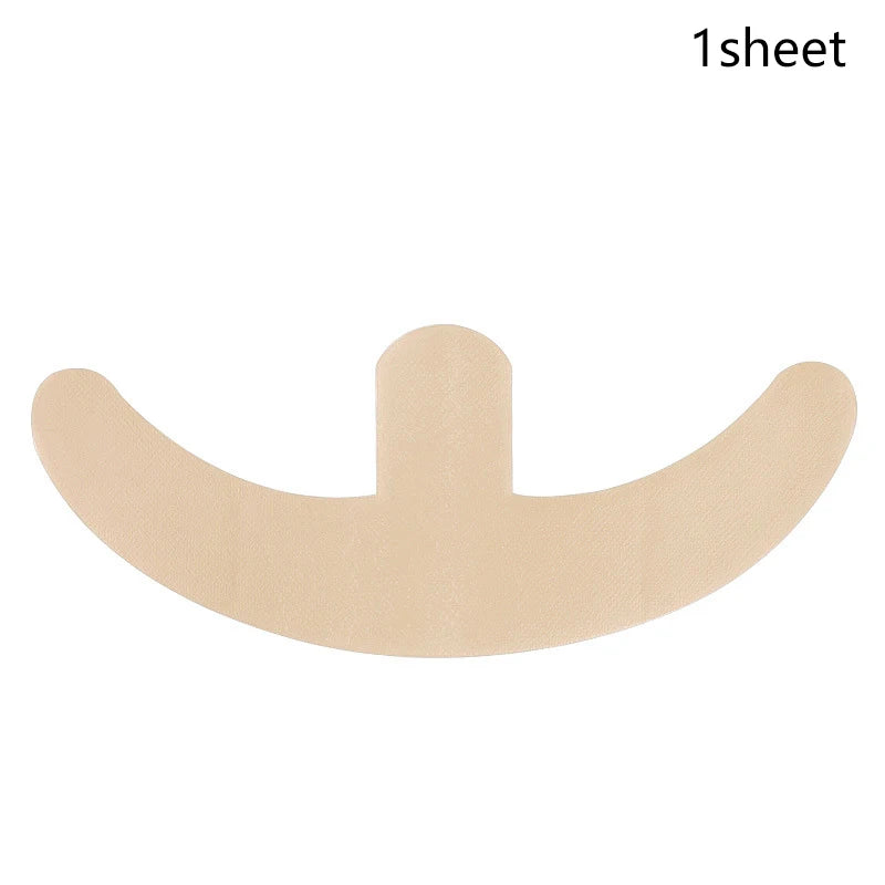 Reusable Silicon Gel Invisible Stickers Circular Arc Chest Concealer Qme crescent moon