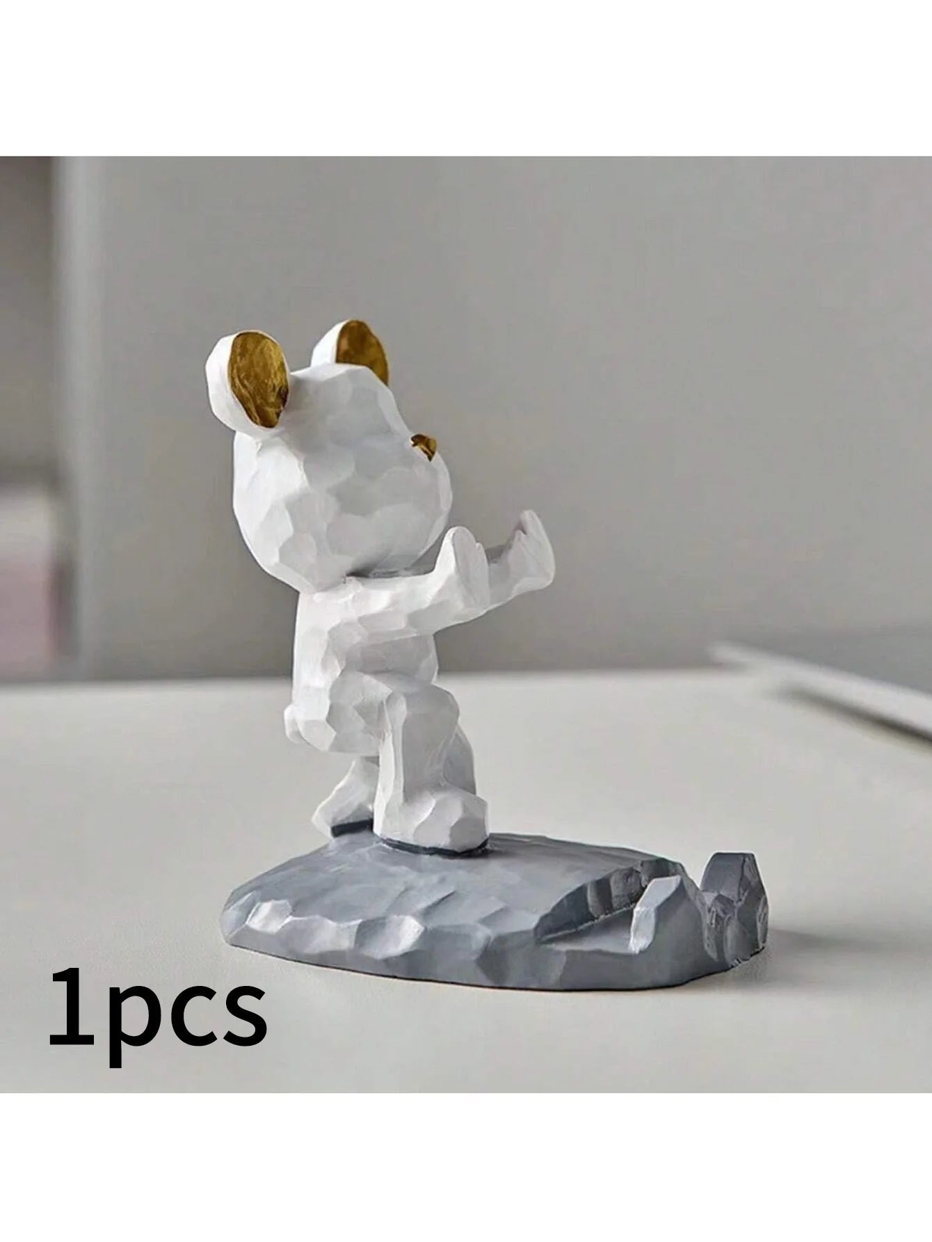 Creative Cartoon Bear Phone Stand Lazy Person's Tablet Holder Qme Silver