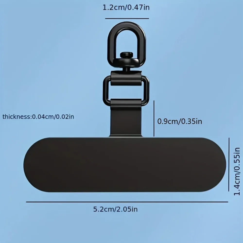 Newly Upgraded Mobile Phone Lanyard Connector, 360 ° Rotatable Stainless Steel Mobile Phone Lanyard Piece, Metal Patch Gasket Qme