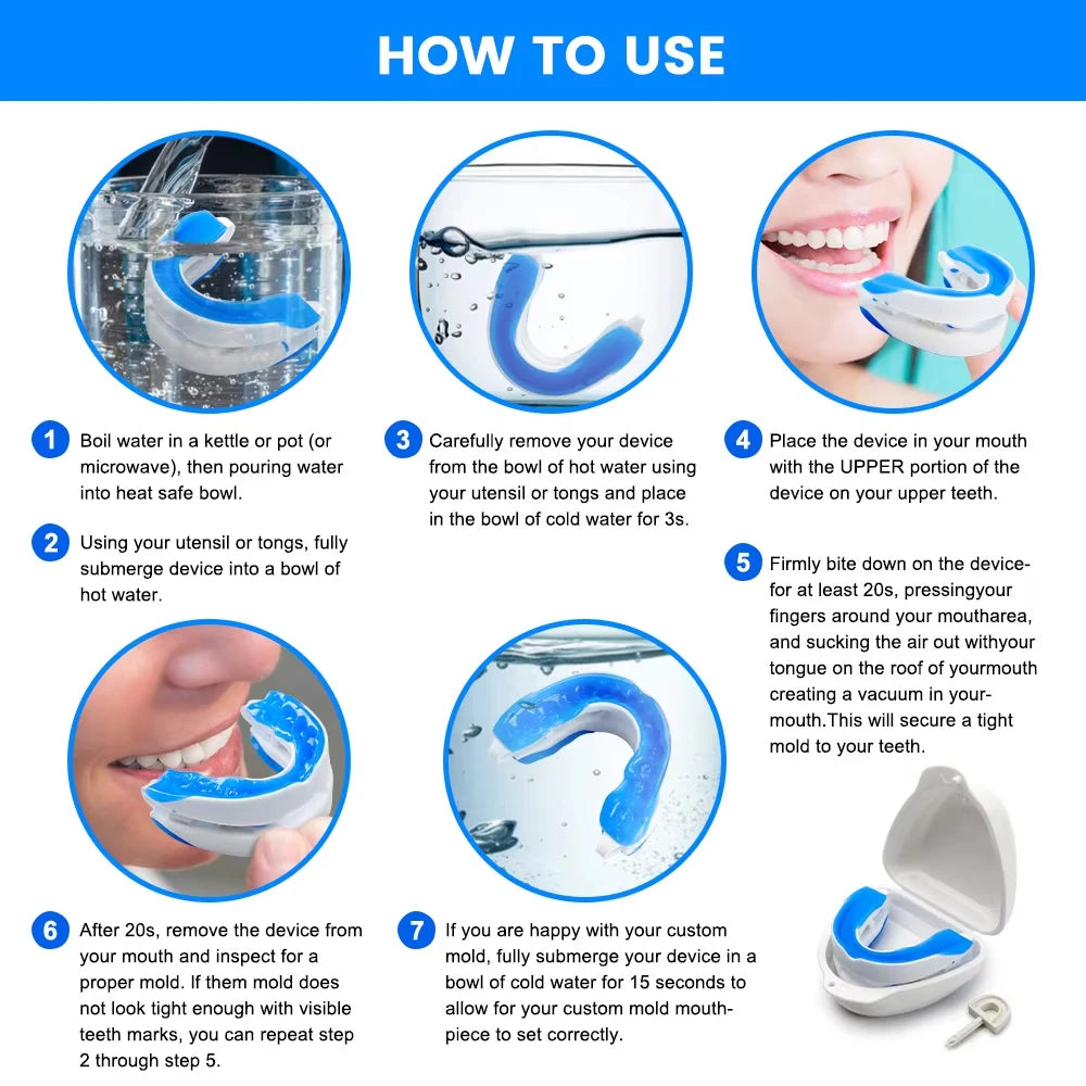 Adjustable Anti-snore Mouthpiece Sleeping Mouth Guard Stop Snoring Qme