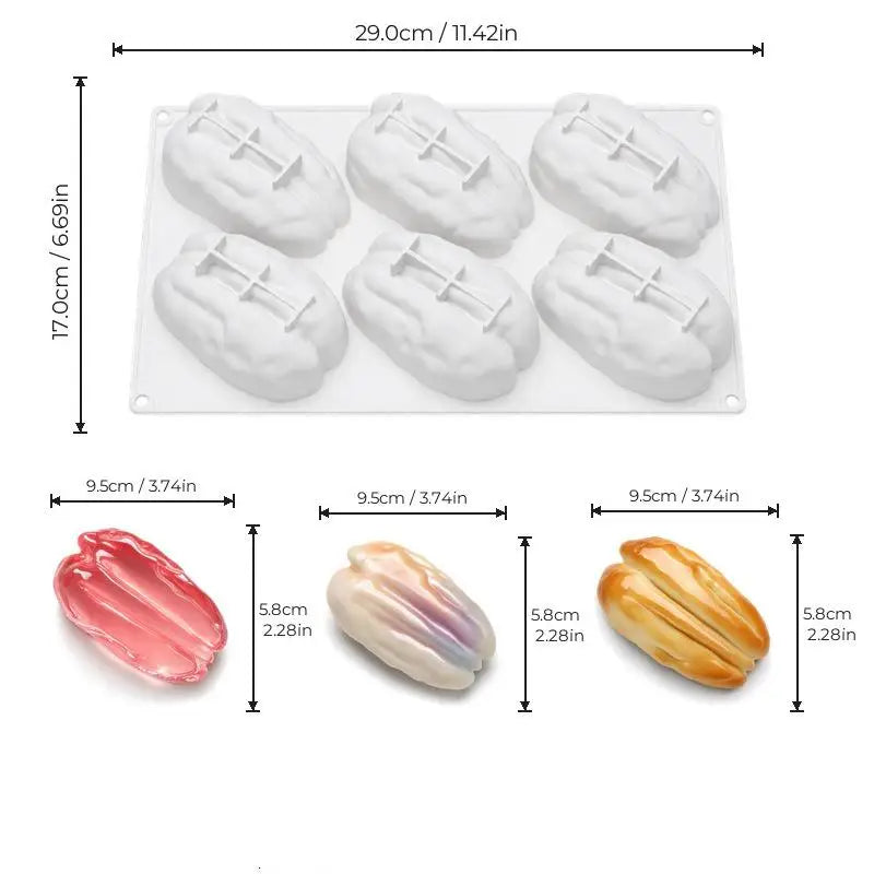 Pecan Nuts Design Silicone Chocolate Mold Food Grade Mousse Cake Qme A1