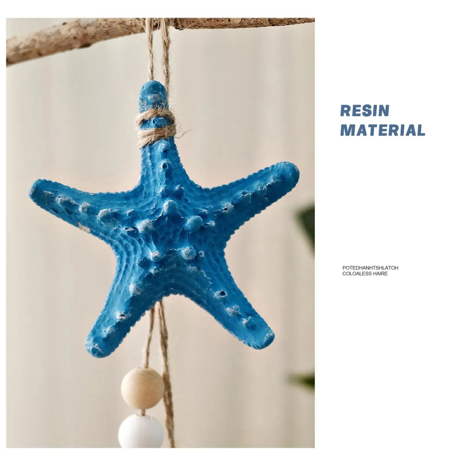 Starfish Wind Chimes Outside Decorative Sea Decor Windchime Hanger Qme