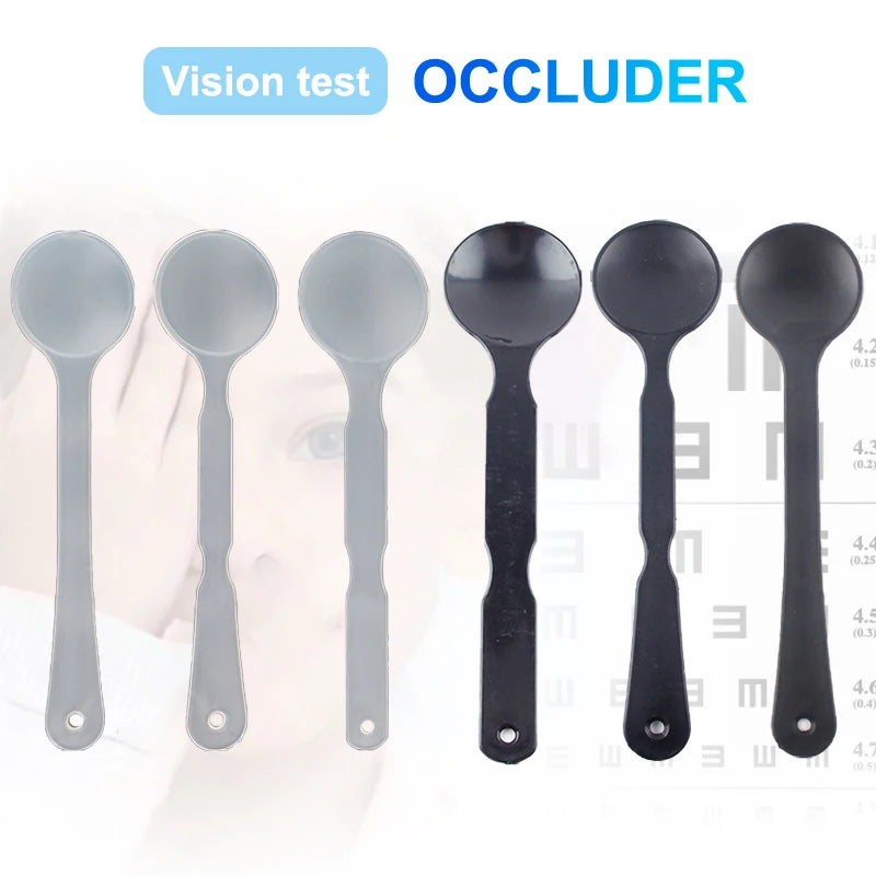 Professional Frosted Transparent Black Handheld Eye Occluder Vision Qme