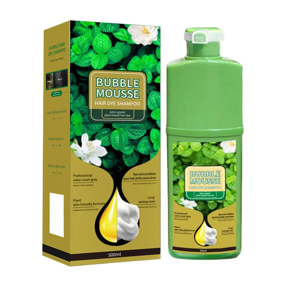 Natural Plant Herbal Hair Dye Shampoo 5 Minutes Change Hair Color Non-irritating Repairs Gray White Hair Care Products Women Men Qme Chestnut brown CN