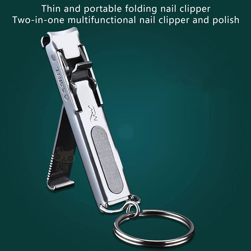 Ultra-thin Collapsible Nail Clippers Portable Stainless Steel Qme