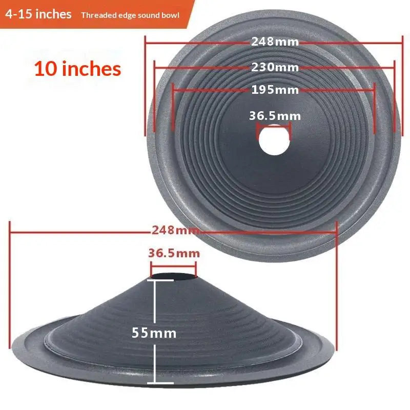 Durable Speaker Woofer Paper Cone Foam Edge Voice Coil 4 5 6 8 10 Car Qme 10 inches