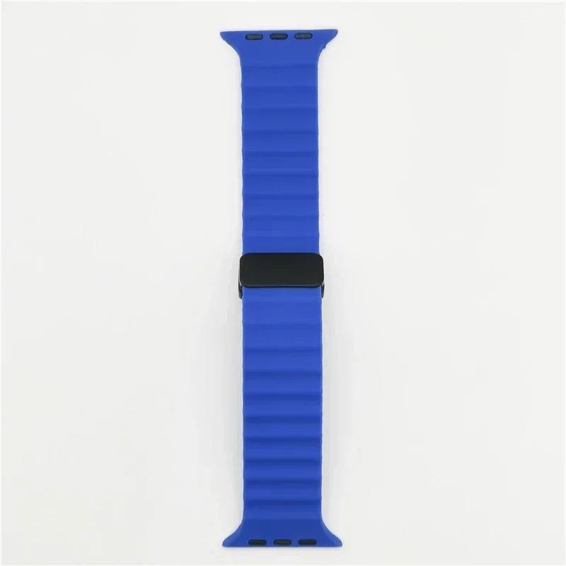 Silicone Strap For Apple watch band 49mm 46 45 44 40 41 38mm magnetic buckle bracelet iWatch series 3 4 5 6 se 7 8 9 10 Ultra 2 Qme NU 42-44-45-49mm
