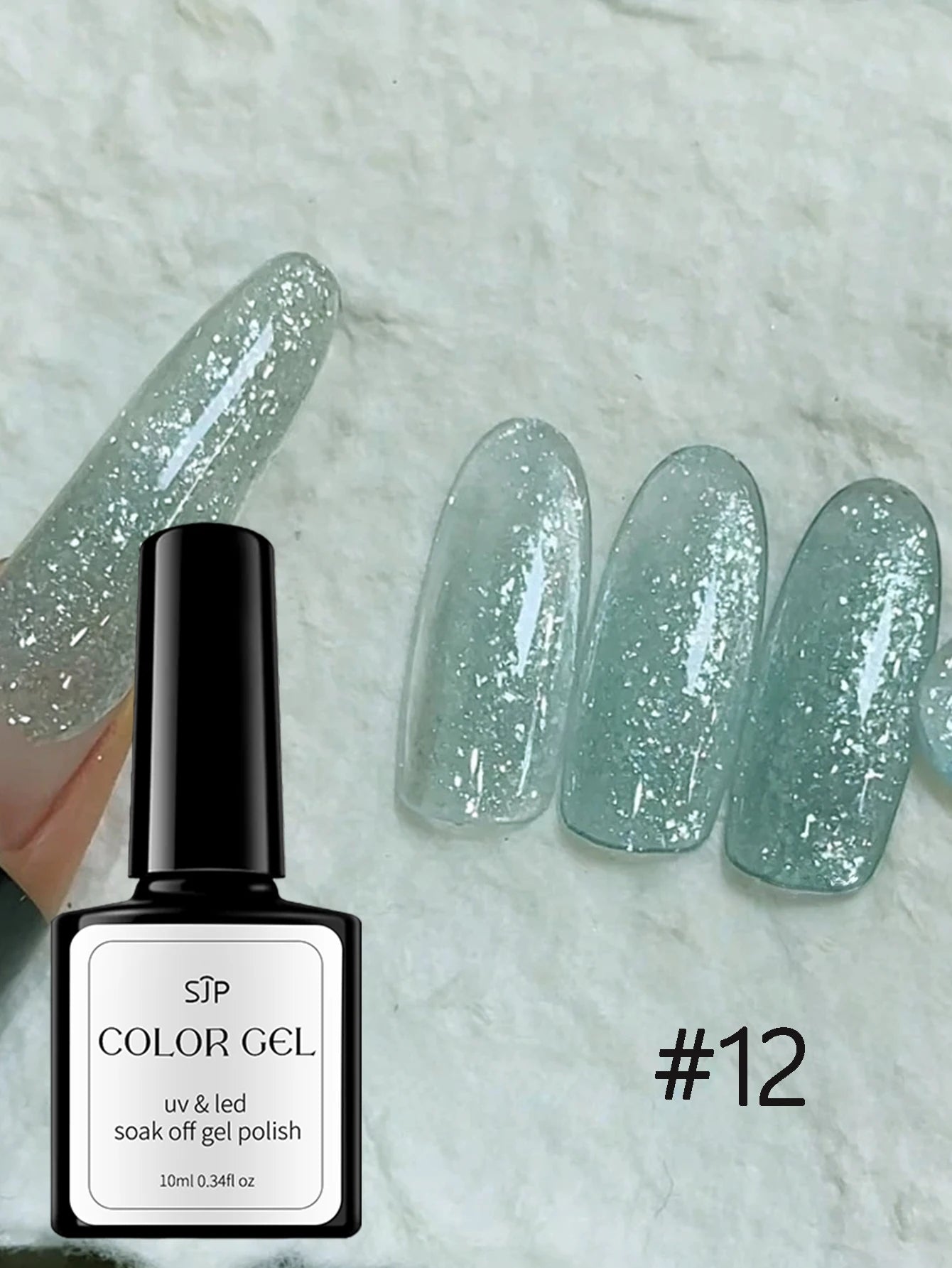 Colored Opal Snow Melting Gel Nail Polish UV DIY Art Charm Suitable Qme 12