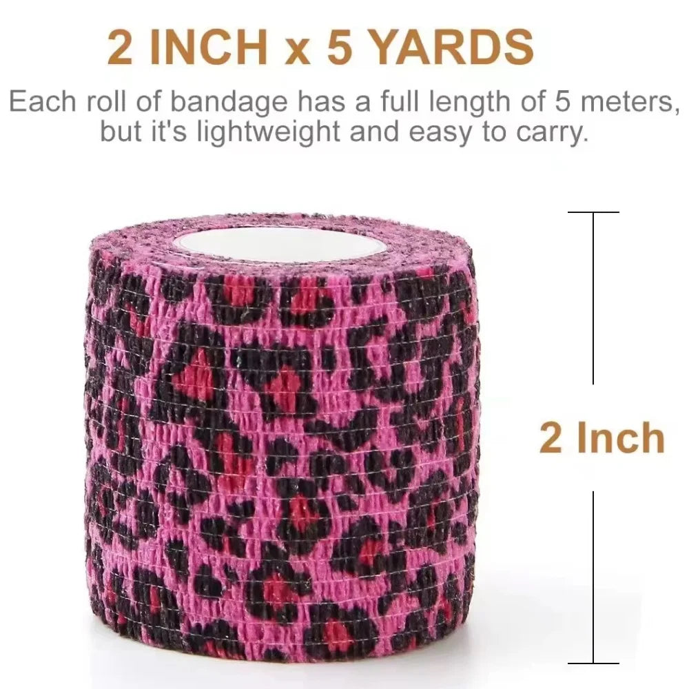6/12PCS Gauze Bandage Self-adhesive Breathable Elastic Bandages for Nail Tattoo Art Sports Fixing Finger Wrist Leg Qme