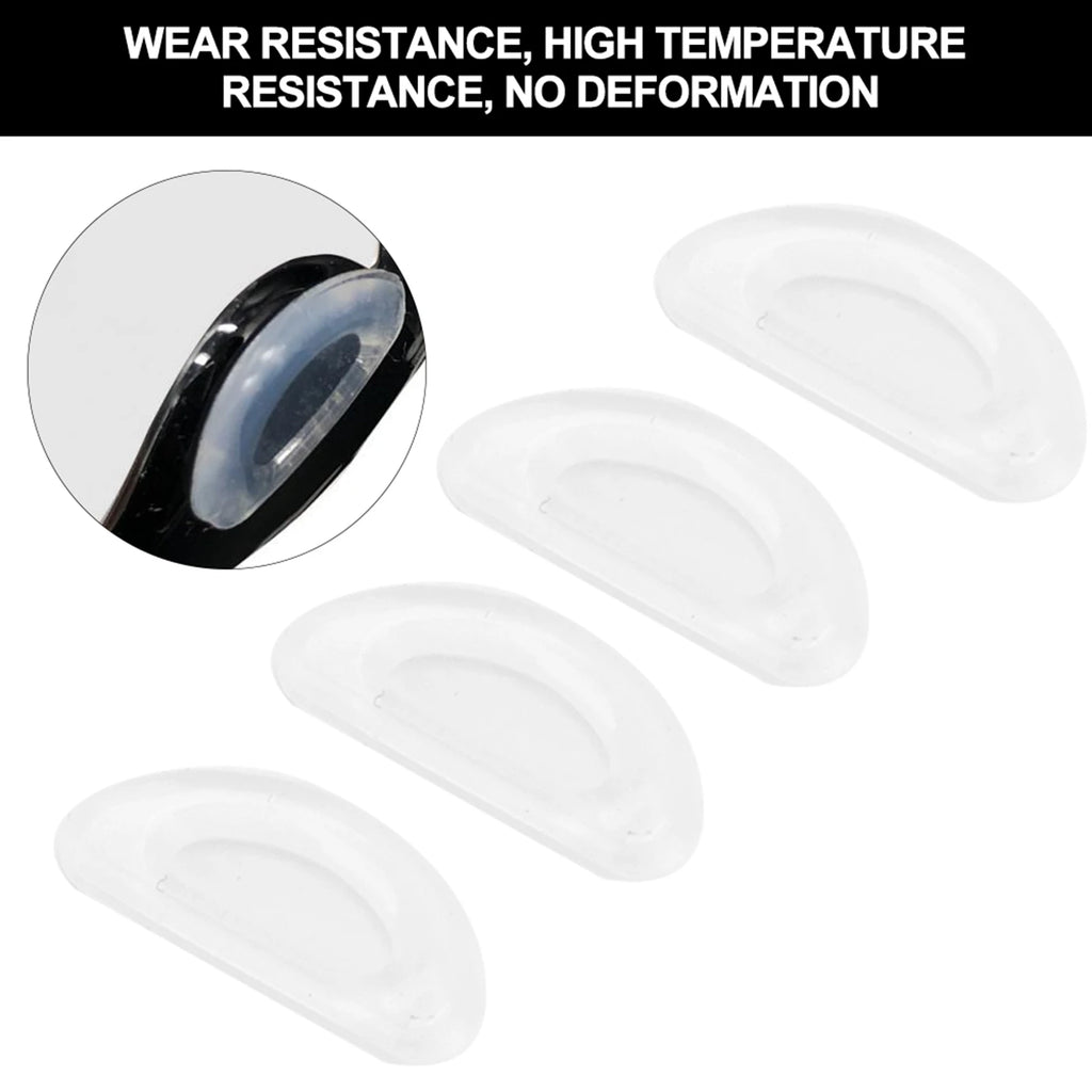 Glasses Accessories 20 Pairs Mini Glasses Nose Pads Silicone Non-Slip Nose Pads for Eyeglasses Sunglasses (Transparent white) Qme