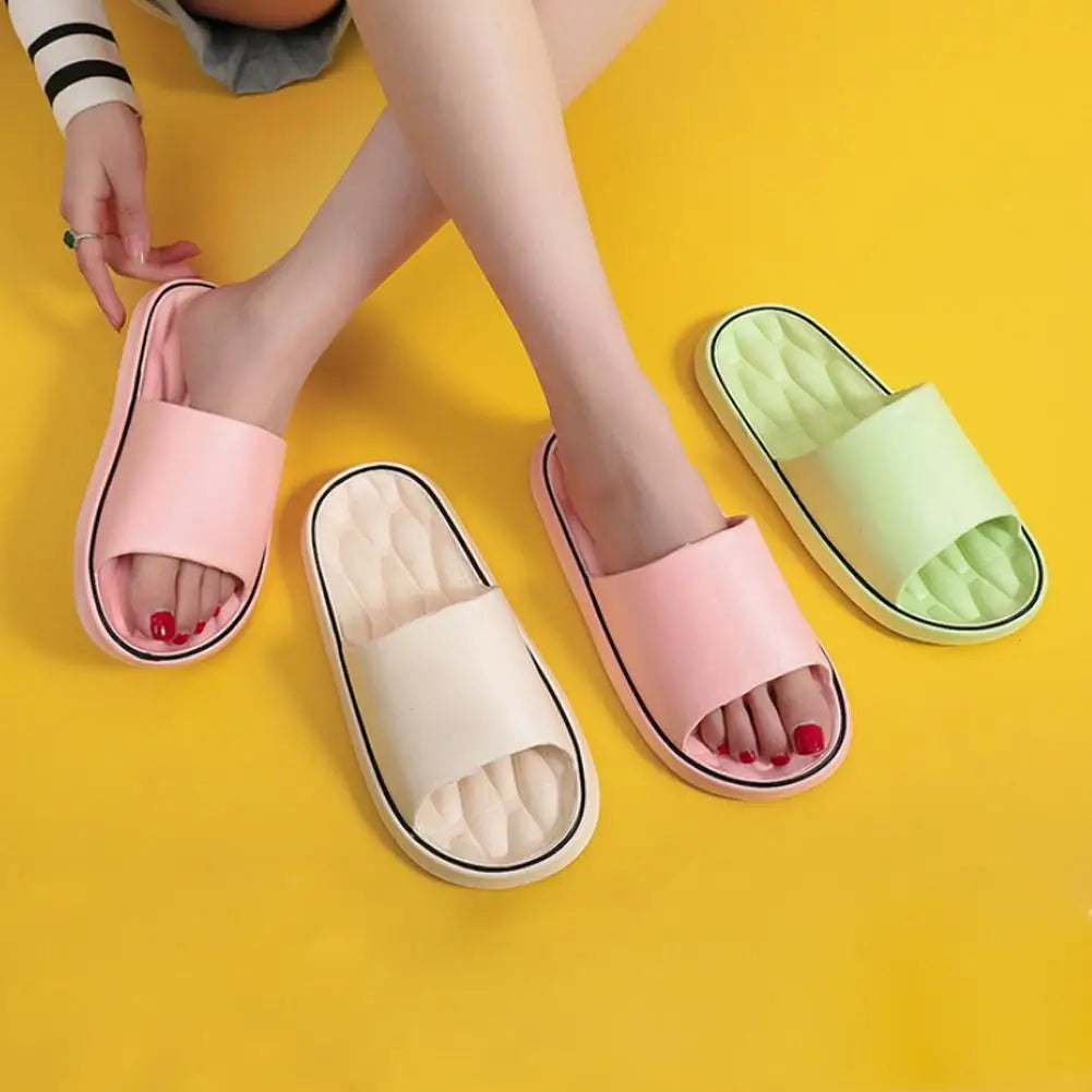 NEW Super Light Soft Slippers Simple Fashion Slides EVA Elastic Shoes Colorful Sneakers In Door Bathroom Flip Flops Qme