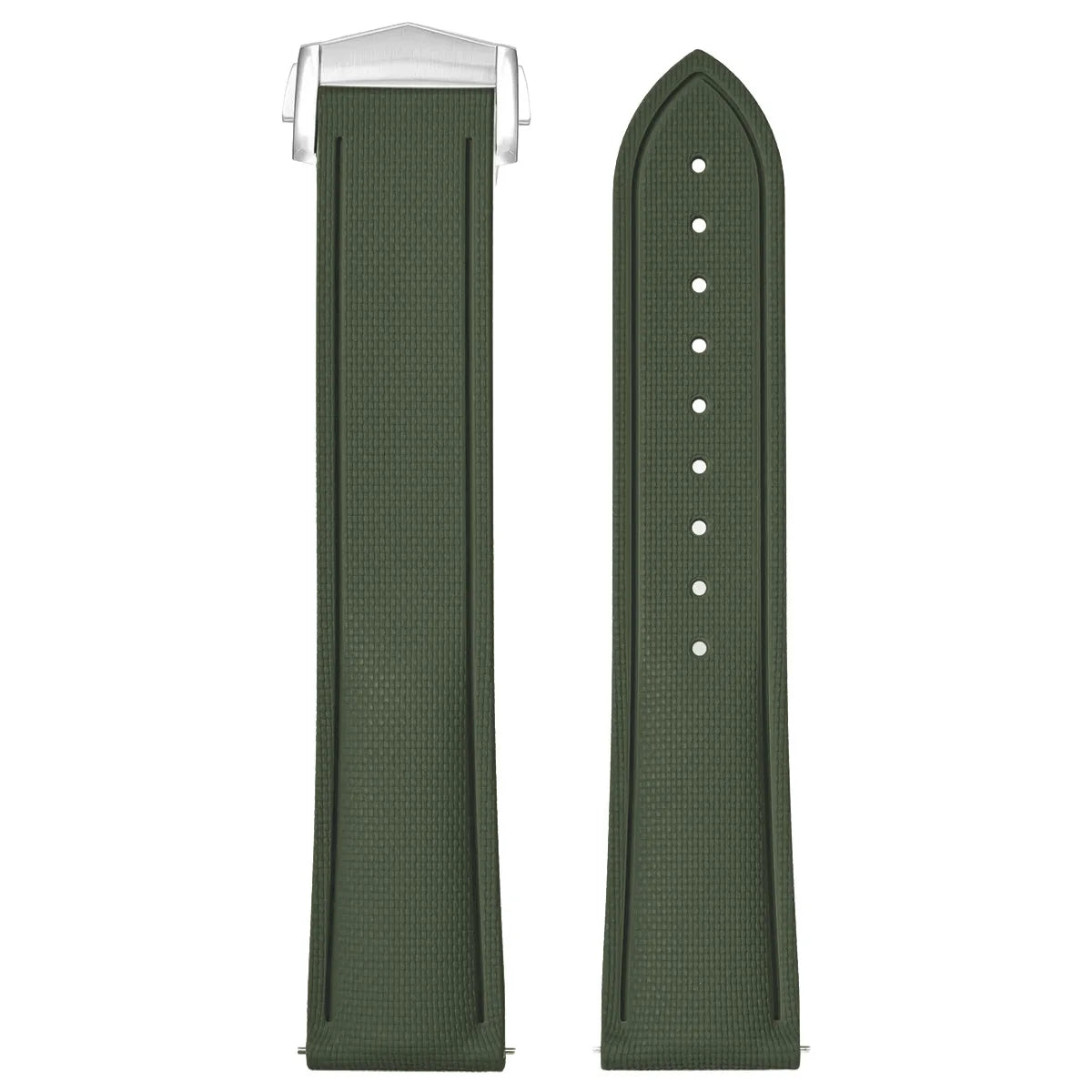 Fluoro Rubber Strap for Omega Seamaster 20mm 21mm 22mm FKM Quick Release Universal Watch Band Accessories for Rolex for Tudor Qme Olive 20mm
