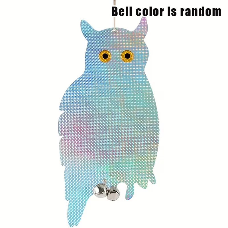 1 2 4 Outdoor Garden Decorative Wind Chime Reflective Owl Fake Hawk Qme A