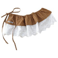 Sweet Balletcore Plaid Fart Curtain Korean Lace Up Mini Skirts Qme Style G