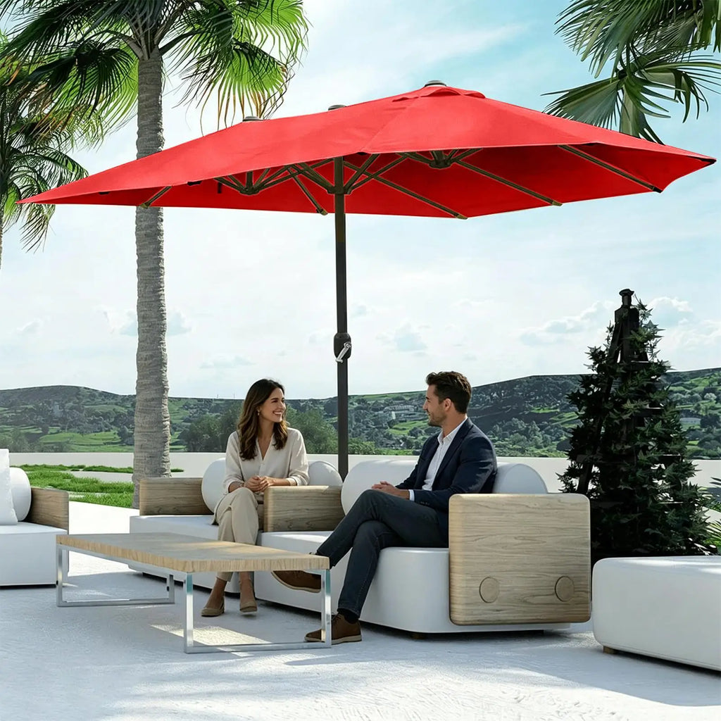 Replacement Umbrella Canopy 8 86ft 12 Ribs Waterproof Double Sided Qme