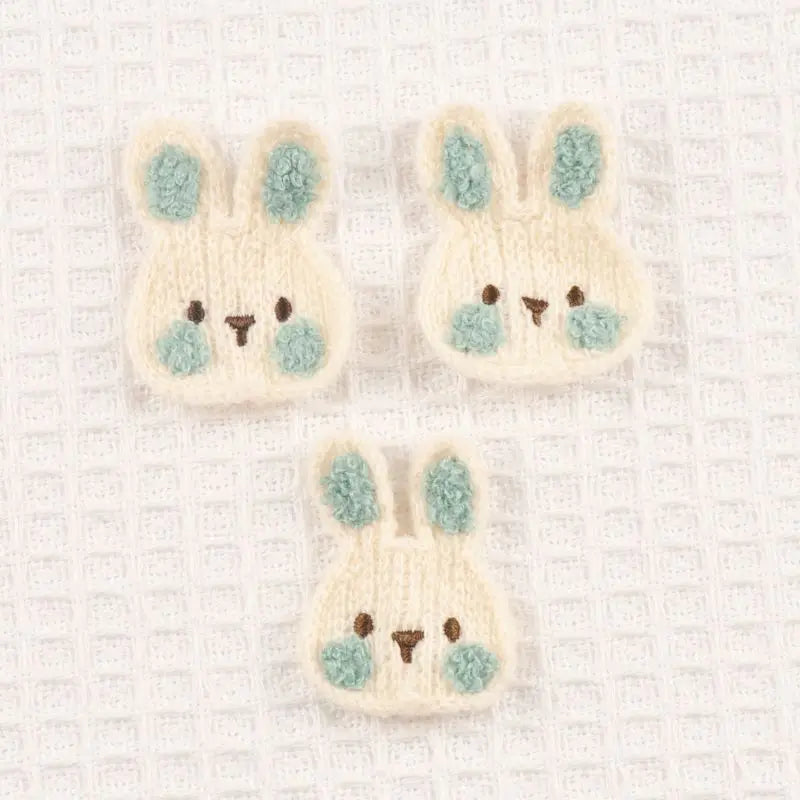 10pcs 36x47mm Multi Color Cartoon Rabbit Applique For Clothing Headwear DIY Decorative sewing Accessories Without Gum CP4170 Qme 10pcs 36x47mm 2