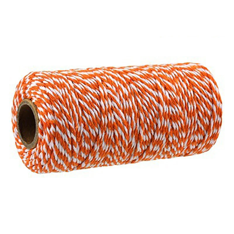 2mm Thick Butchers String Cotton Twine Meat Prep Trussing Turkey Barbecue Strings Meat Sausage Tie Rope Cord 100 Meters Qme Orange