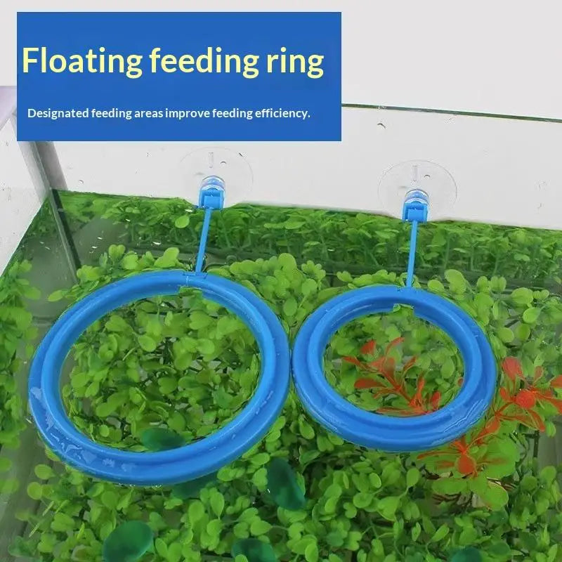 Aquarium Feeding Ring Fish Tank Floating Food Tray Feeder Square Qme