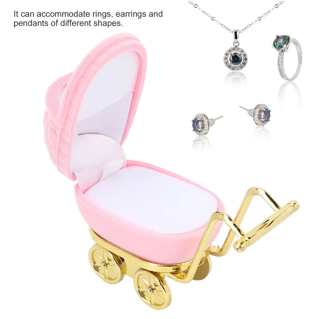 Baby Carriage Jewelry Box Personalized Jewelry Gift Organizer Earrings Necklace Packaging Case Ring Case Qme